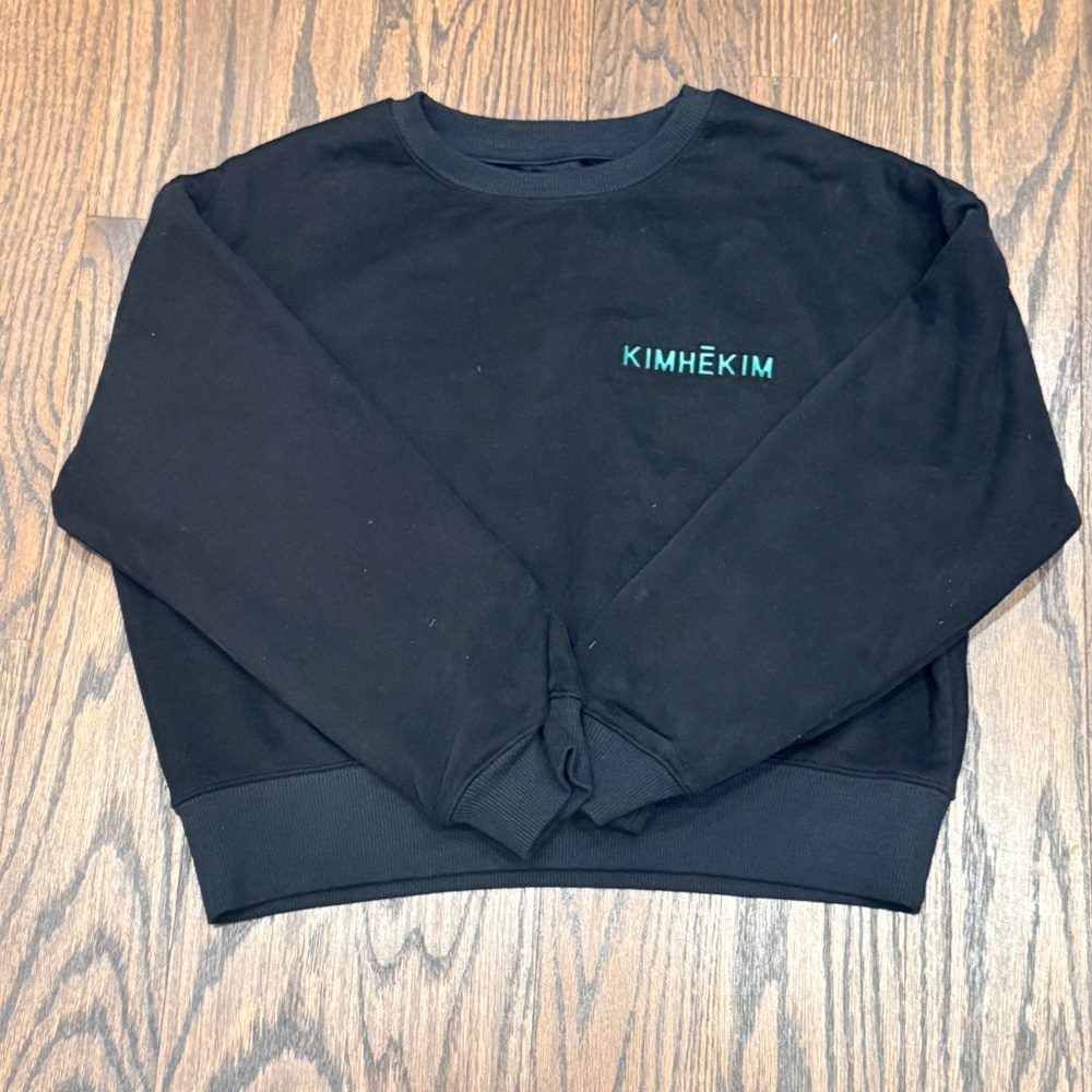 Preloved KIMHĒKIM Black Small Velour Sweatshirt
